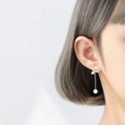 925 Sterling Silver Faux Pearl Earring 1 Pair - Faux Pearl Earring - One Size