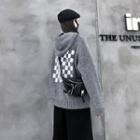 Check Print Hooded Sweater