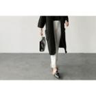 Slit-side Flat-front Pants
