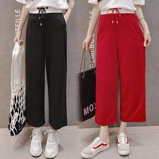Paneled Cropped Wide Leg Pants