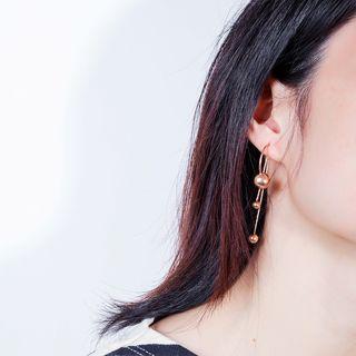 Metal Bead Dangle Earring 1 Pair - 560 - Earring - One Size