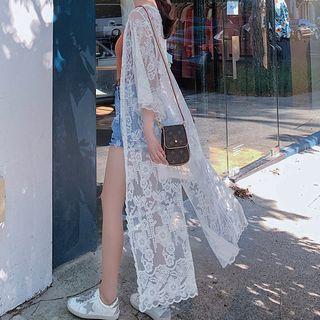 Lace Long Jacket As Shown In Figure - One Size