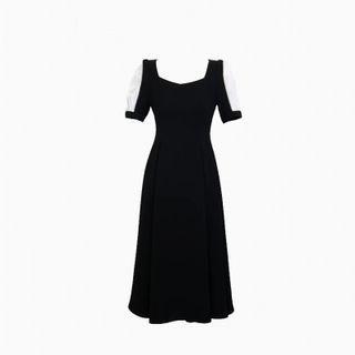 Color Block Short Sleeve Dress