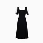 Color Block Short Sleeve Dress