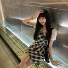 Short-sleeve Lace Top / Spaghetti Strap Plaid Dress