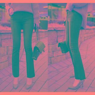 Brushed-fleece Boot-cut Pants