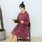 Long-sleeve Collar Trench Dress