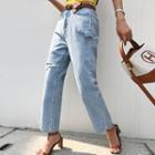 Slashed Relaxed-fit Jeans