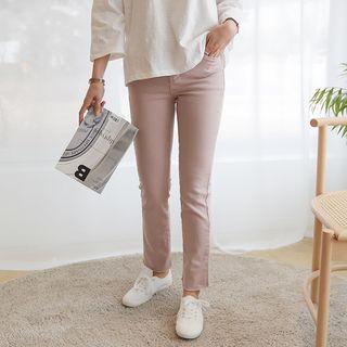 Hidden-band Slim-fit Pants