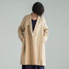 Double-breasted Notch Lapel Trench Coat