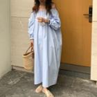 Long-sleeve Off-shoulder Loose Fit Dress