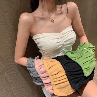 Faux Pearl Knit Tube Top