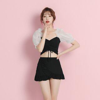 Short-sleeve Swim Top / Swim Skirt / Waterproof Pouch / Set