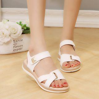 Adhesive-strap Sandals