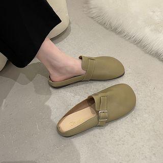 Buckled Mule Flats
