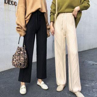 Twist Knit Wide Leg Pants