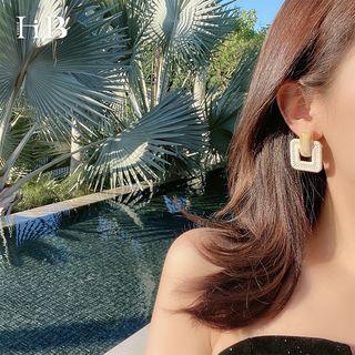 Square Hoop Drop Earring 1 Pair - As Shown In Figure - One Size