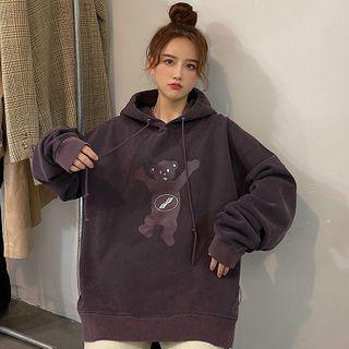 Loose-fit Bear Print Hoodie