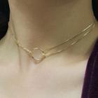 Layered Circle Choker As Shown In Figure - One Size