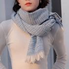Patterned Scarf Blue - One Size
