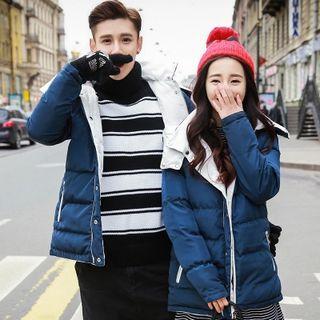 Matching Couple Reversible Hooded Padded Jacket
