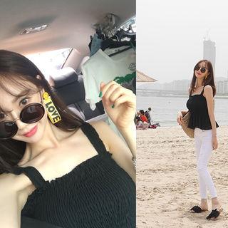 Smocked A-line Camisole Top