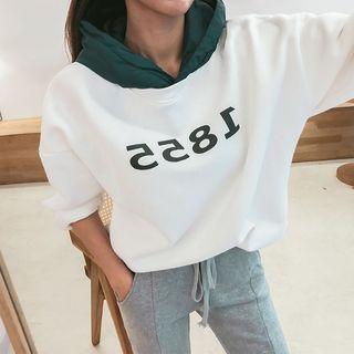 Letter Print Hooded Sweatshirt