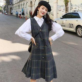 Shirt / Long-sleeve Top / Sleeveless Plaid Dress