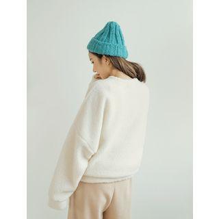 Plus Size Character Embroidered Fleece Pullover
