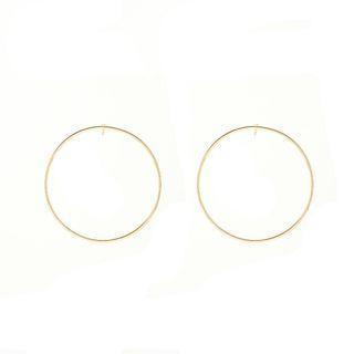 Alloy Hoop Earring 1 Pair - 376 - Gold - One Size