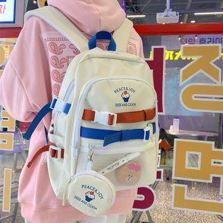 Set: Ice Cream Print Backpack + Coin Purse
