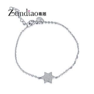 Rhinestone Hexagram Charm Bracelet