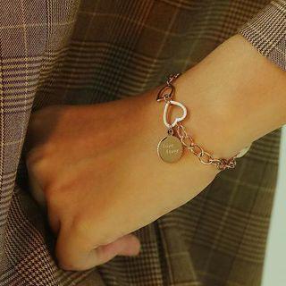 Stainless Steel Heart Bracelet 1076 - Bracelet - As Shown In Figure - One Size