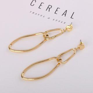 Interlocking Hoop Alloy Dangle Earring One Size - Earrings - Gold - One Size