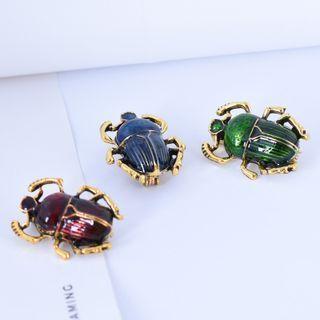 Rhinestone Ladybug Brooch