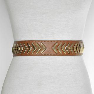 Metal Detail Faux Leather Belt