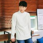 Mock-neck Colored Napped Pullover