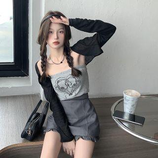 Tube Top / Long-sleeve Shrug
