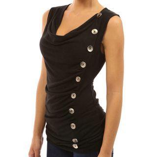 Sleeveless Button-up Top
