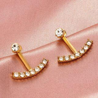 Rhinestone Alloy Swing Earring 1 Pair - Gold - One Size