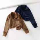 Fleece Zip-up Cropped Jacket