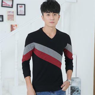 Colour Block Long-sleeve Sweatshirt