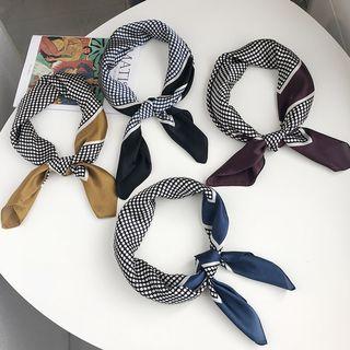 Polka Dot Print Satin Neck Scarf