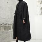 Buttoned Padded Coat Black - One Size