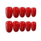 Plain Faux Nail Tips A65 - Red - One Size