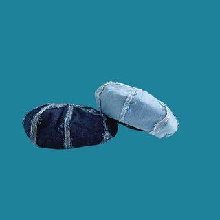 Fringed Denim Beret Hat