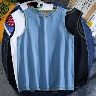 Contrast Stitching Tank Top