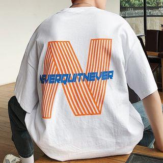 Oversize Lettering Short-sleeve T-shirt