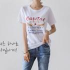 Lettering M Lange Cotton T-shirt