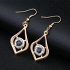 Alloy Faux Crystal Drop Earring 1 Pair - Gold - One Size